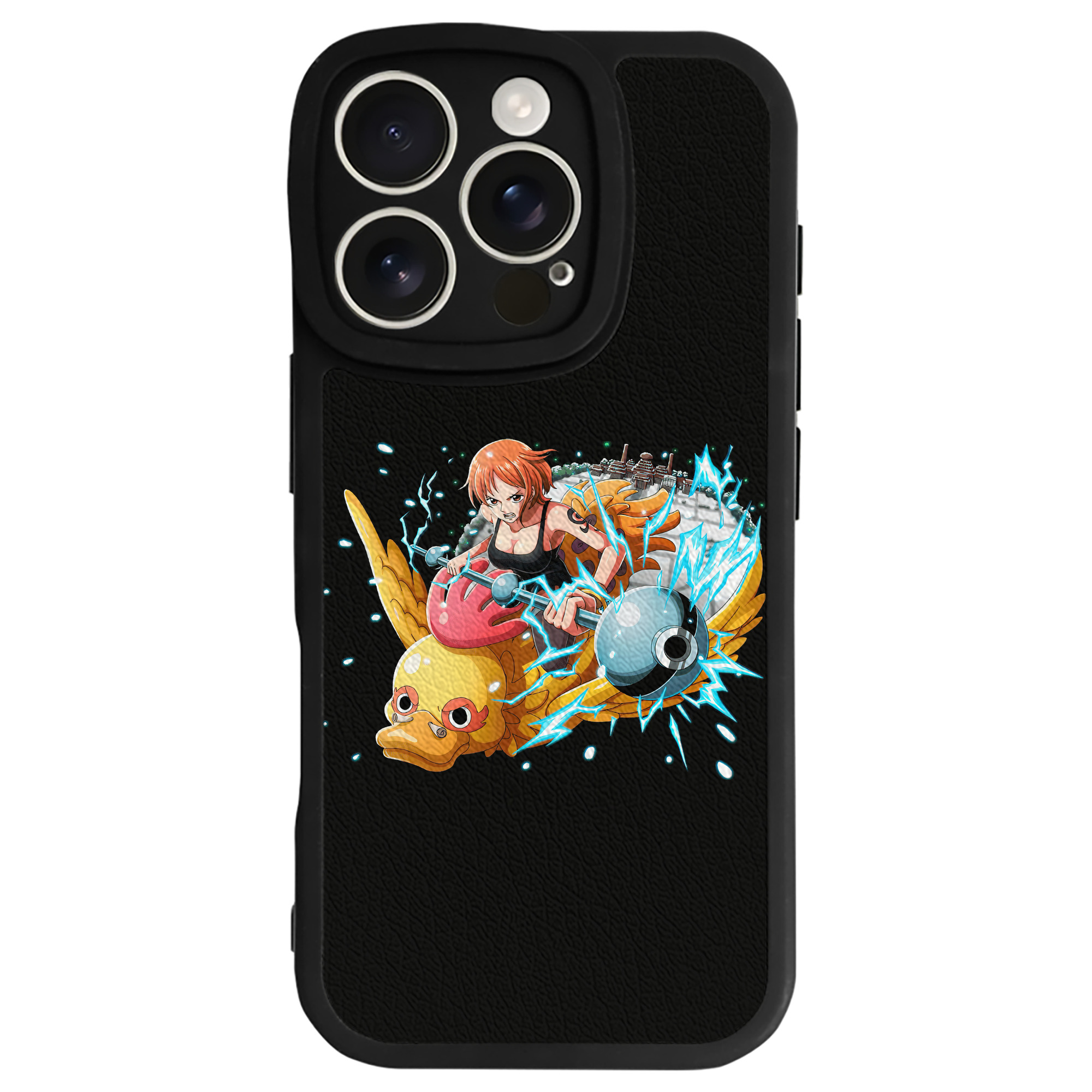 （画像用） ワンピース ナミ ONE PIECE Nami 【iPhone 16シリーズ対応】シリコンスマホケース（レザー調） 材質：シリコン